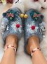 Cartoon Christmas Tree Fuzzy Ball Fuzzy Slippers