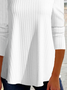 Loose Long Sleeve Plain Tunic T-Shirt