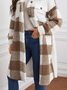 Fluff/Granular Fleece Fabric Shirt Collar Casual Teddy Jacket