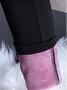 Casual Fluff/Granular Fleece Fabric Regular Fit Plain Leggings