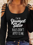 Party Regular Fit Square Neck Long sleeve T-Shirt