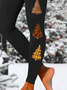 Jersey Christmas Tight Casual Leggings
