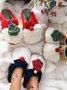 Christmas Color Block Warm Indoor Thermal Slippers