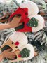 Christmas Color Block Warm Indoor Thermal Slippers