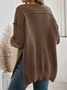 Buckle Loose Casual Sweater