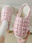 Plus Size Thermal Lined Quilted Bedroom Slippers