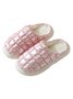 Plus Size Thermal Lined Quilted Bedroom Slippers