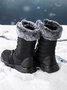 Plus Size Non-Slip Furry Lined Lace-Up Outdoor Boots