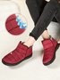 Winter Casual Embossed Slip On Snow Boots