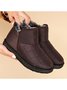 Winter Casual Embossed Slip On Snow Boots