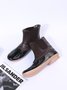 Leopard Plain Plush Warm Panel Waterproof Duck Bean Boots