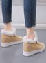 Plus Size Warm Fur Lined Hidden Wedge Ankle Boots