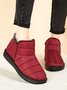 Winter Casual Embossed Slip On Snow Boots