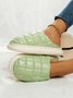 Plus Size Thermal Lined Quilted Bedroom Slippers