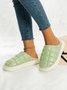 Plus Size Thermal Lined Quilted Bedroom Slippers