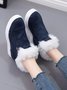 Plus Size Warm Fur Lined Hidden Wedge Ankle Boots