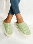 Plus Size Thermal Lined Quilted Bedroom Slippers