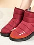 Winter Casual Embossed Slip On Snow Boots