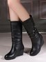 Casual Thermal Lined Side Zip Wedge Snow Boots