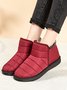 Winter Casual Embossed Slip On Snow Boots