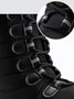Plus Size Non-Slip Furry Lined Lace-Up Outdoor Boots