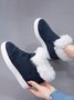 Plus Size Warm Fur Lined Hidden Wedge Ankle Boots