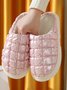 Plus Size Thermal Lined Quilted Bedroom Slippers