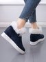 Plus Size Warm Fur Lined Hidden Wedge Ankle Boots