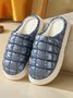 Plus Size Thermal Lined Quilted Bedroom Slippers