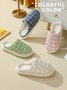 Plus Size Thermal Lined Quilted Bedroom Slippers