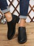 Low Heel Ankle Boots With Simple Stitching Design