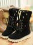 Artificial Suede Upper Long Plush Thermal Boots