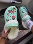 Text Letters Decor Casual EVA Vented Clogs Sandals