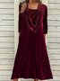 Party Glitter Loose Velvet Dress