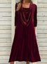 Party Glitter Loose Velvet Dress