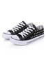 Rhinestone Lace-up Canvas Sneakers