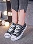 Rhinestone Lace-up Canvas Sneakers