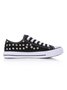 Rhinestone Lace-up Canvas Sneakers