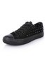 Rhinestone Lace-up Canvas Sneakers
