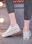 Rhinestone Lace-up Canvas Sneakers