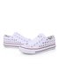 Rhinestone Lace-up Canvas Sneakers