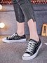 Rhinestone Lace-up Canvas Sneakers