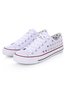 Rhinestone Lace-up Canvas Sneakers