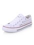 Rhinestone Lace-up Canvas Sneakers