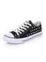 Rhinestone Lace-up Canvas Sneakers