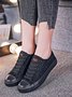 Rhinestone Lace-up Canvas Sneakers