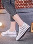 Rhinestone Lace-up Canvas Sneakers