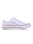 Rhinestone Lace-up Canvas Sneakers