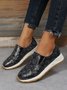 Women's Snakeskin Casual Slip On Sneakers