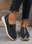 Women's Snakeskin Casual Slip On Sneakers